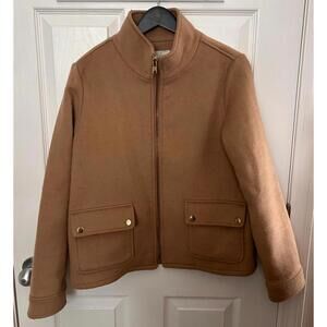 Joie Wool-Blend Brown Zip Up Jacket Women's Medium